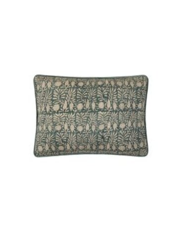 Block Print Leaf Squares Pillow, 20 X 14 in.