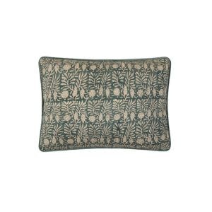Block Print Leaf Squares Pillow, 20 X 14 in.