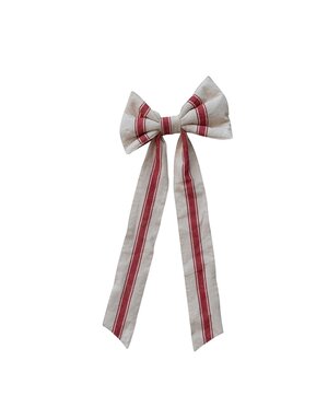 Woven Cotton Slip-on Bow with Stripe, 21"x 10"