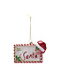 Glass Letter to Santa Ornament, 5"x 3"