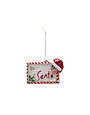 Glass Letter to Santa Ornament, 5"x 3"