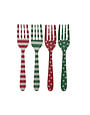 Stainless Steel Fork with Dots/Stripes, Assorted