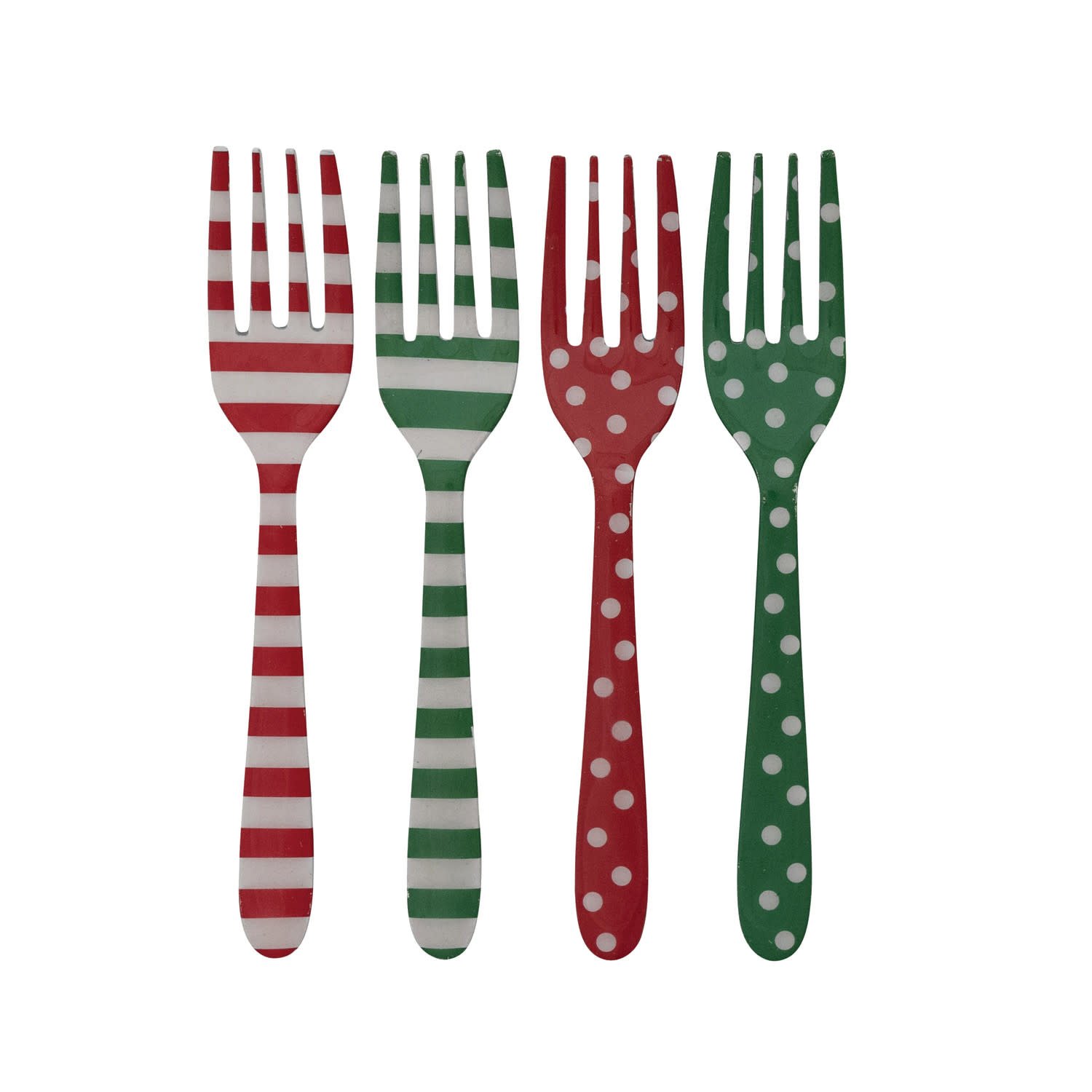 Stainless Steel Fork with Dots/Stripes, Assorted