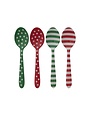 Stainless Steel Spoon with Dots/Stripes, Assorted