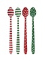 Stainless Steel Cocktail Spoon with Dots/Stripes, Assorted