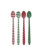 Stainless Steel Cocktail Spoon with Dots/Stripes, Assorted