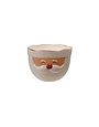 Stoneware Santa Head Shaped Mixing Bowl with Red Rim, 6"x 4"