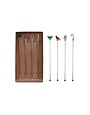 Cocktail Stirrers with Hand-Blown Glass Icons, Set of 4