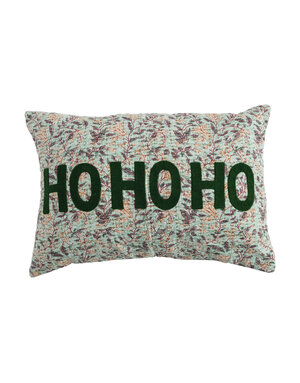 Voile Pillow with "Ho Ho Ho" Pattern, 24"x 16"