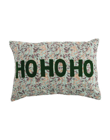 Voile Pillow with "Ho Ho Ho" Pattern, 24"x 16"