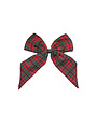 Fabric Bow with Plaid Pattern, 11"x 11"