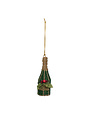 Beaded Wire Champagne Bottle Ornament, 5"