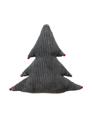 Corduroy Tree Shaped Pillow with Metal Jingle Bells, 18"