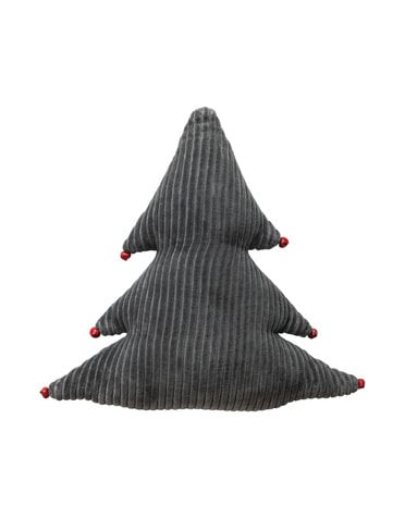 Corduroy Tree Shaped Pillow with Metal Jingle Bells, 18"