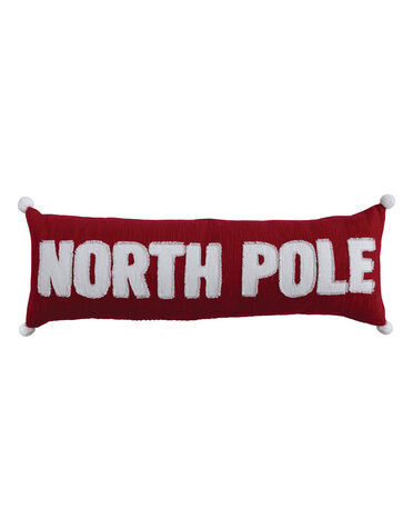 Woven Lumbar "North Pole" Pillow, 36"x 12"