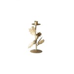 Handmade Metal Oak Leaves & Acorns Taper Holder, 8.5"