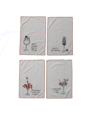 Tea Towel with Holiday Icon, Assorted