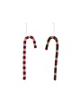 Beaded Candy Cane Ornament, Assorted