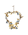 Metal Leaves Heart Shaped Wreath, 9"