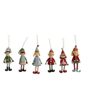 Handmade Wool Felt Elf Ornament, Assorted, 9"