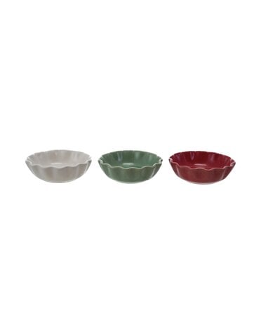 Scalloped Stoneware Bowl, Cream, 4"Rnd