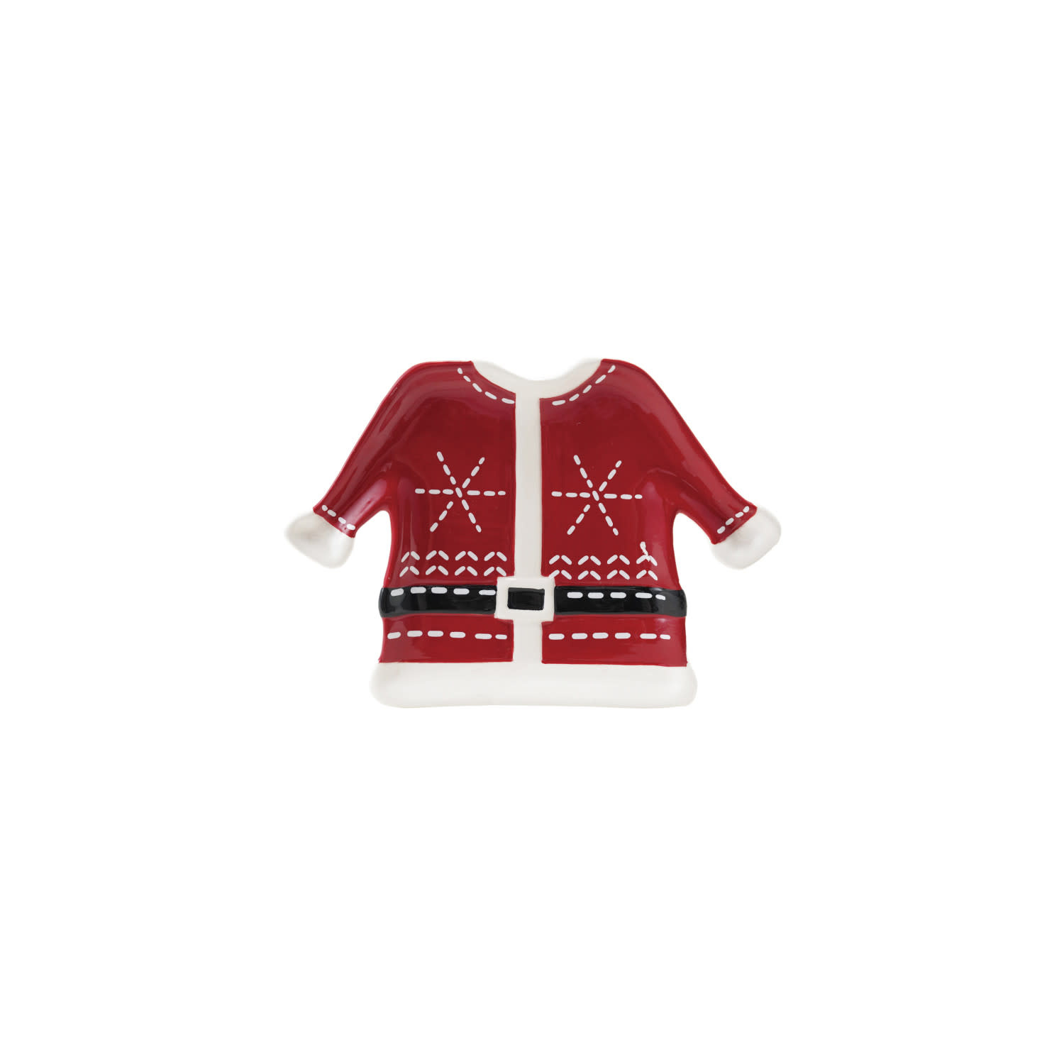 Santa Coat Shaped Plate, 6"x 4"