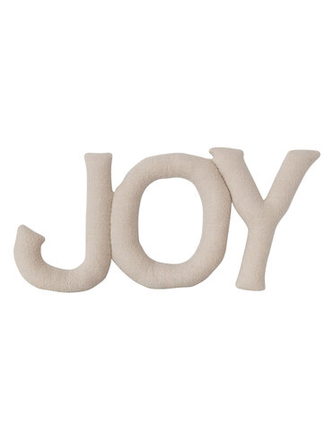 "Joy" Shaped Pillow, 31"x 14"