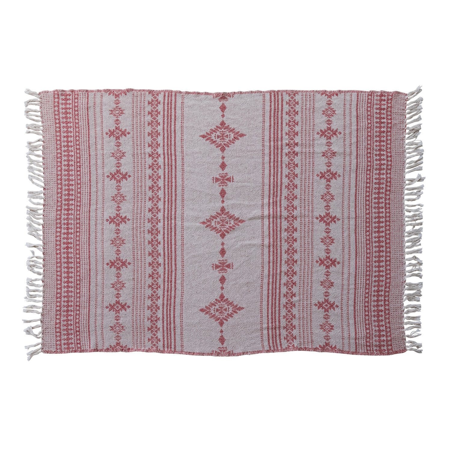 Woven Throw with Fair Isle Sweater Pattern, 60"x 50"