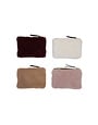 Faux Fur Fabric Zip Pouch, Assorted, 6 X 4 in.