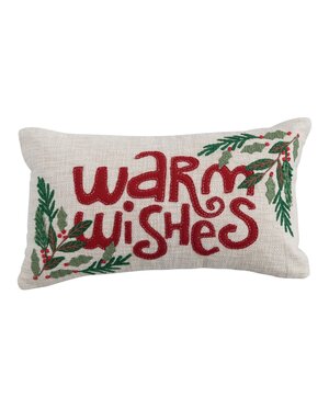"Warm Wishes" Lumbar Pillow, 24"x 14"