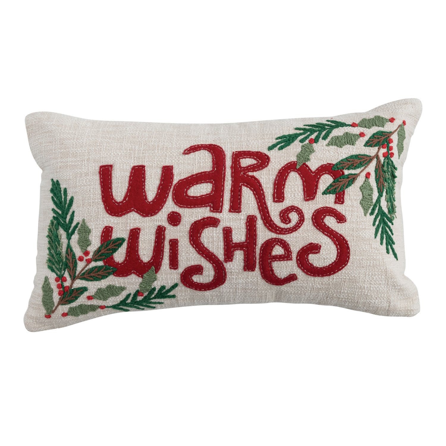 "Warm Wishes" Lumbar Pillow, 24"x 14"
