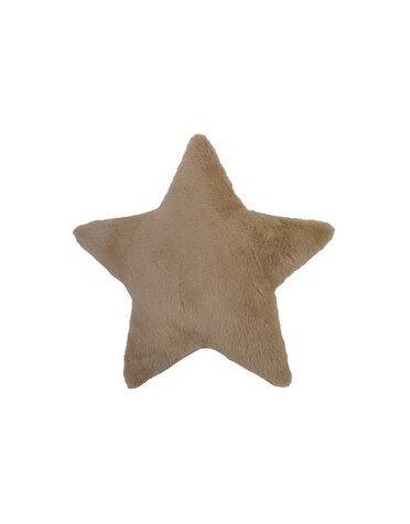 Faux Fur Star Shaped Pillow, 18"