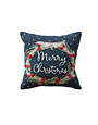 Square Pillow with Wreath, Beads, & Pom Poms, 12"