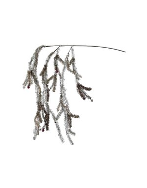 Tinsel Spray with Ornaments, 20"