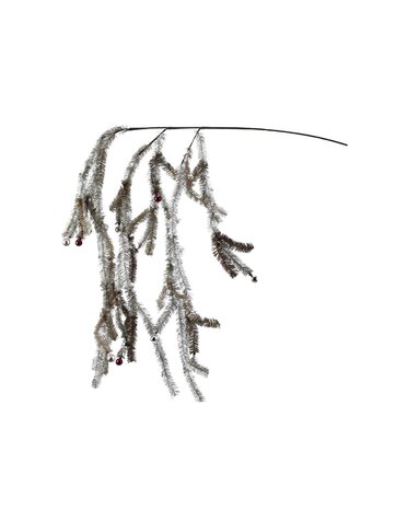 Tinsel Spray with Ornaments, 20"