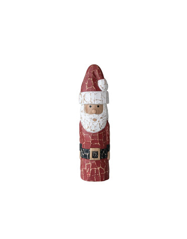 Handmade Mango Wood Santa, 16 in.