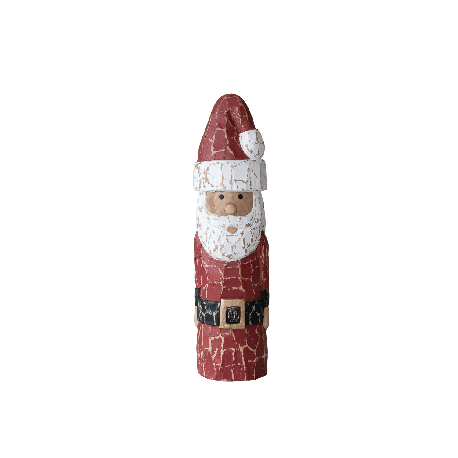 Handmade Mango Wood Santa, 16"