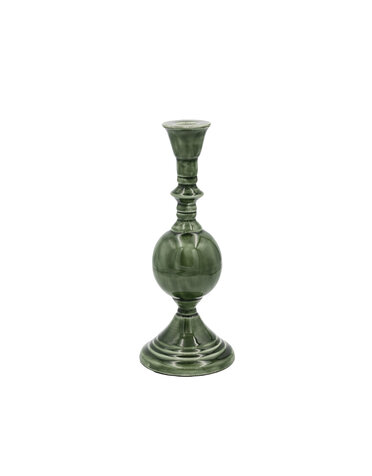 Metal Taper Holder, Green, 10"