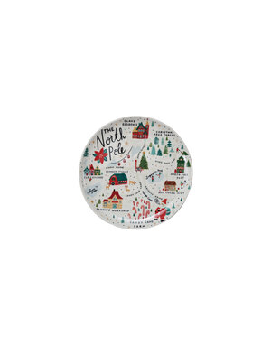 Plate with North Pole Scene, 11"Rnd