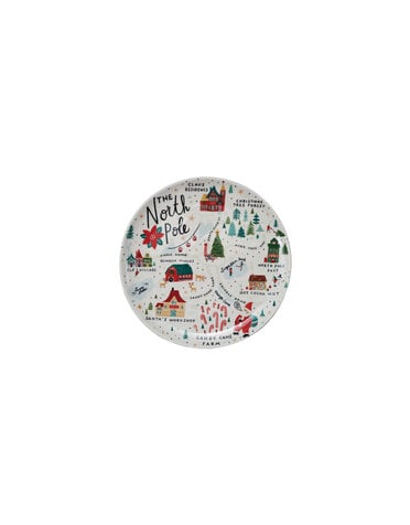 Plate with North Pole Scene, 11"Rnd