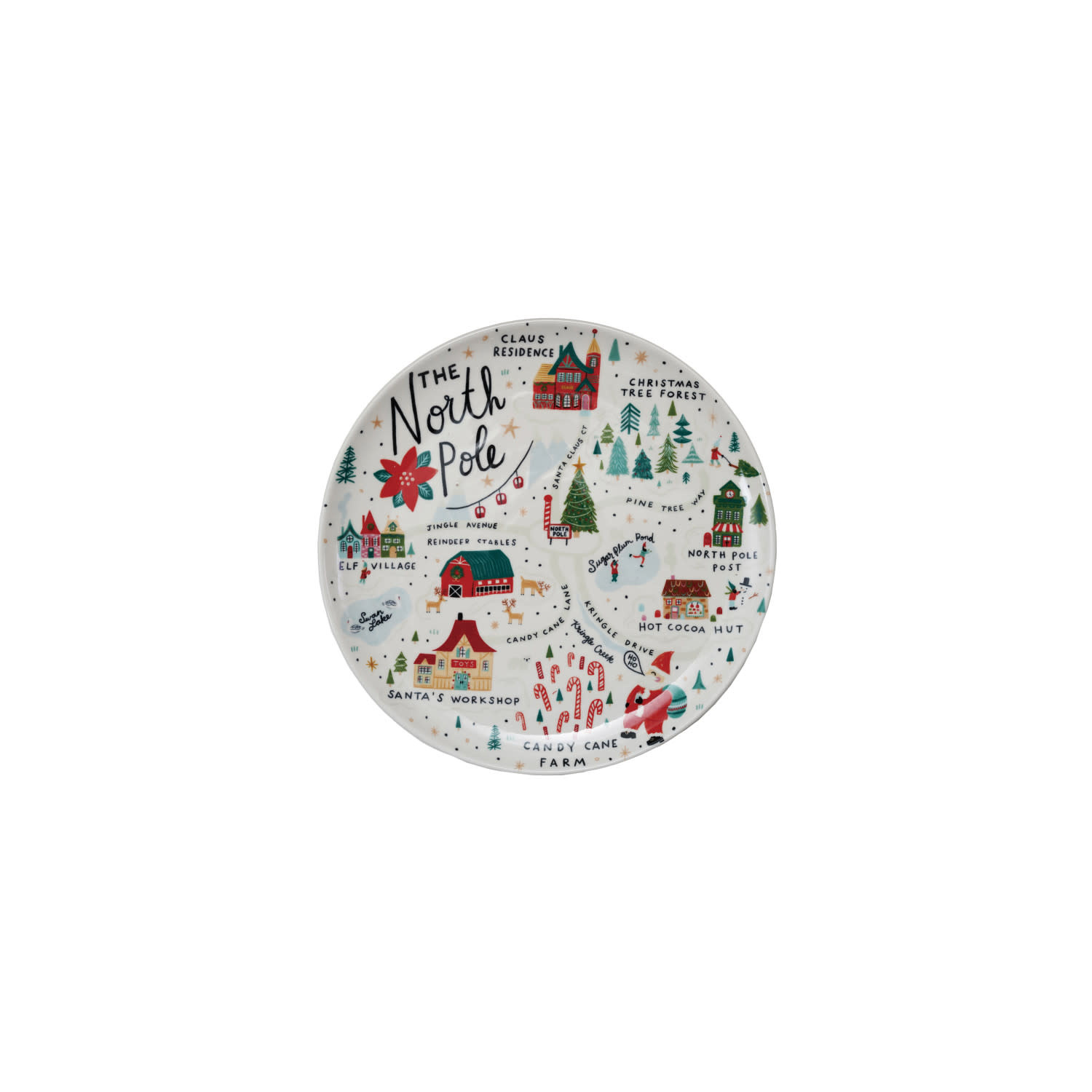 Plate with North Pole Scene, 11"Rnd