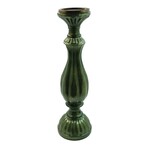 Mercury Glass Candle Holder, Green, Holds 3" Pillar, 19"