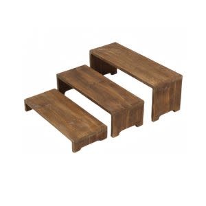 Nested Wooden Table Risers, Large, 20 X 7 X 7.5