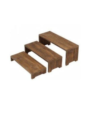 Nested Wooden Table Risers, Medium, 18.5 X 7 X 5