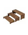 Nested Wooden Table Risers, Medium, 18.5 X 7 X 5