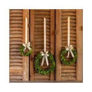 Boxwood Wreath with Ribbon, Medium