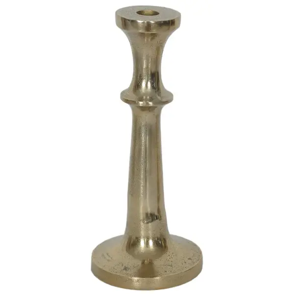 Vintage Gold Taper Candle Holder 10"