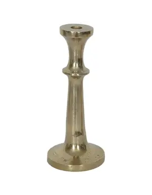 Vintage Gold Taper Candle Holder 12"