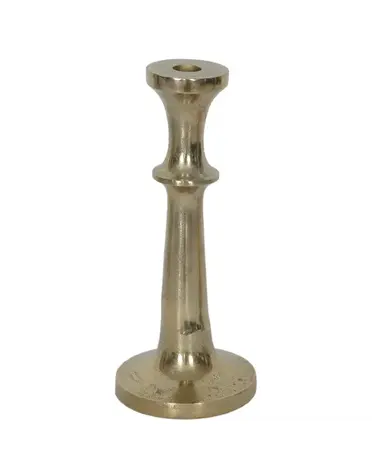 Vintage Gold Taper Candle Holder 12"