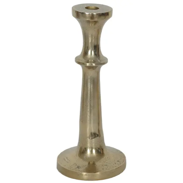 Vintage Gold Taper Candle Holder 12"